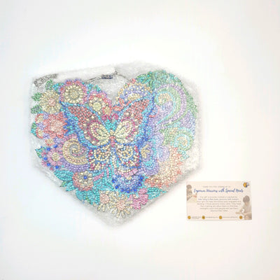Hanging Butterfly Heart Diamond Art