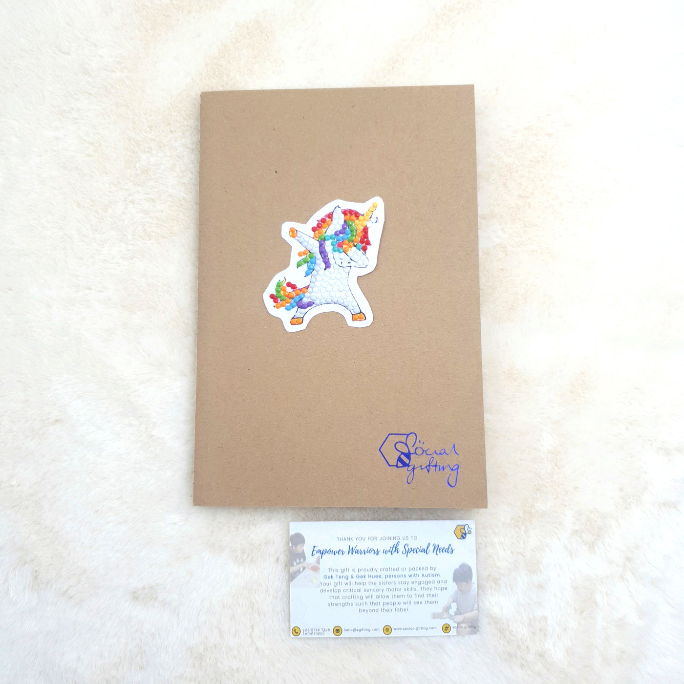 Diamond Art Stickers on Notebook