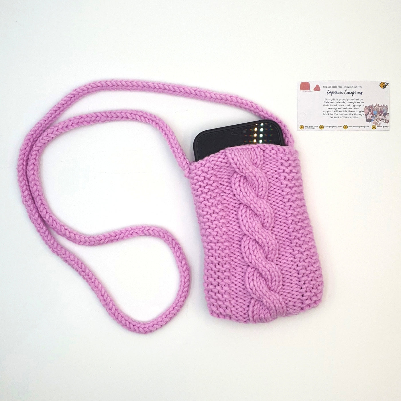 Hand-Knitted Phone Sling Bag