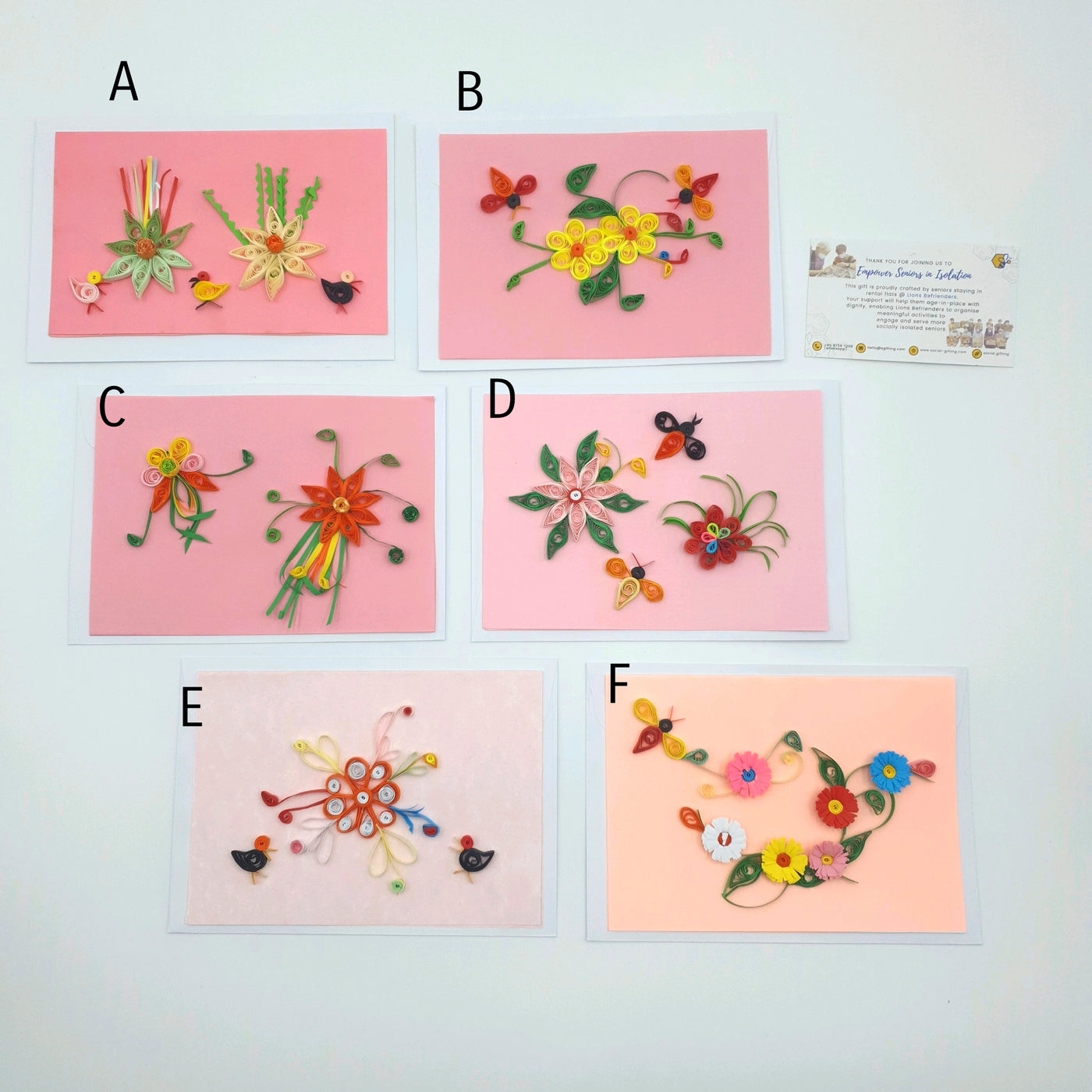 Flower Paper Quilling Greeting Card