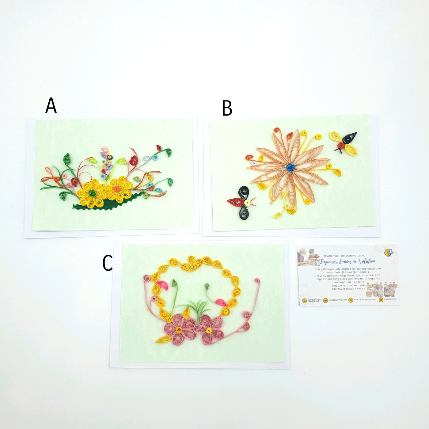 Flower Paper Quilling Greeting Card