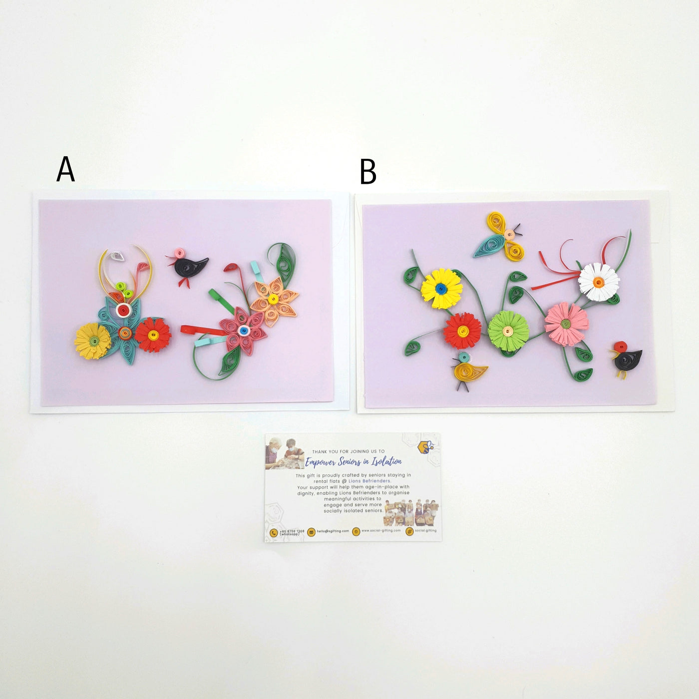 Flower Paper Quilling Greeting Card