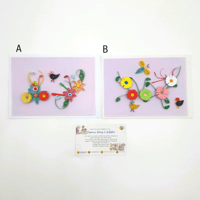 Flower Paper Quilling Greeting Card