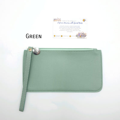 PU Leather Pouch with Motivational Charm