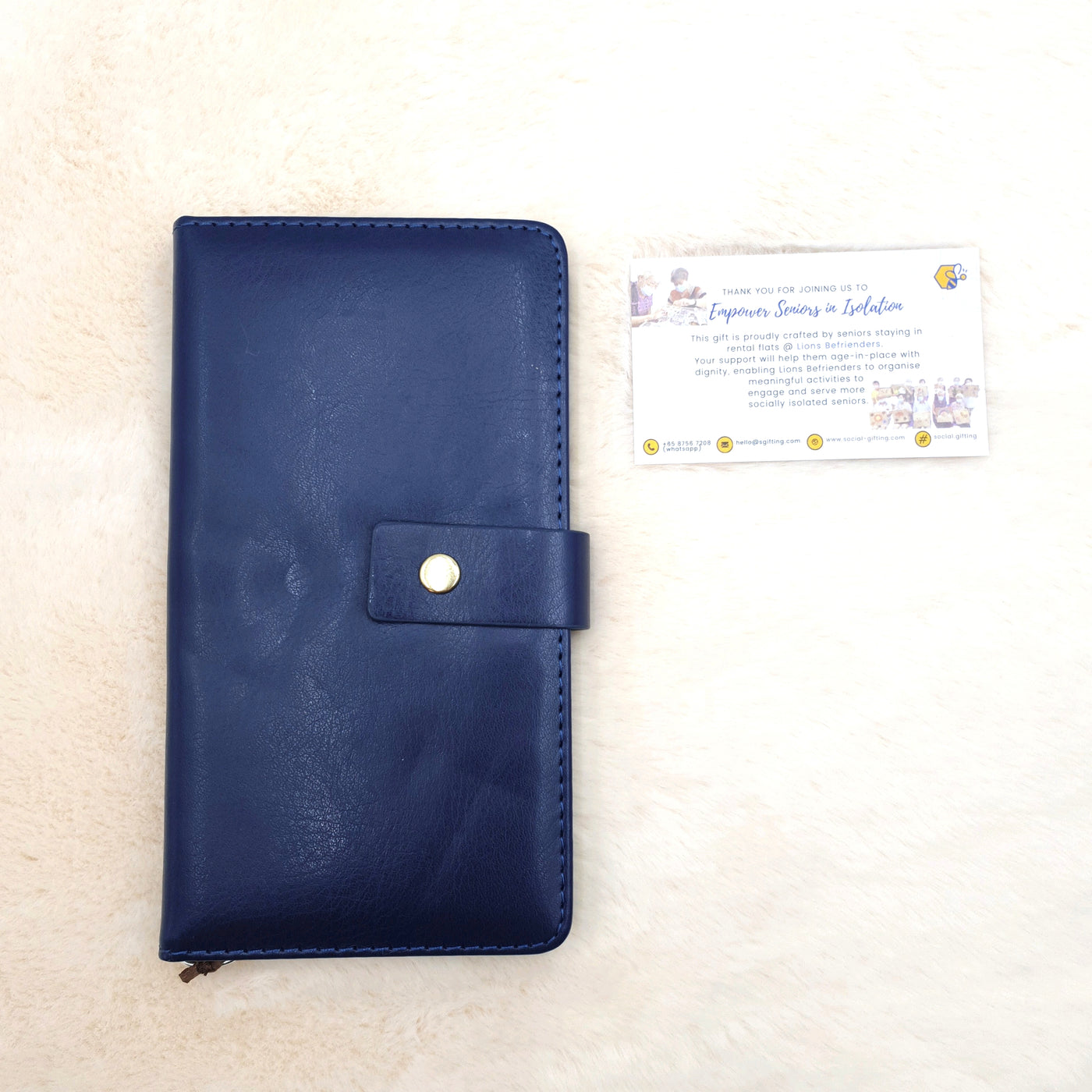 A6 PU Leather Button Journal with Charm