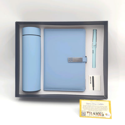 Gift Set - A5 Notebook + Thermal Flask + Pen + Pen Refill