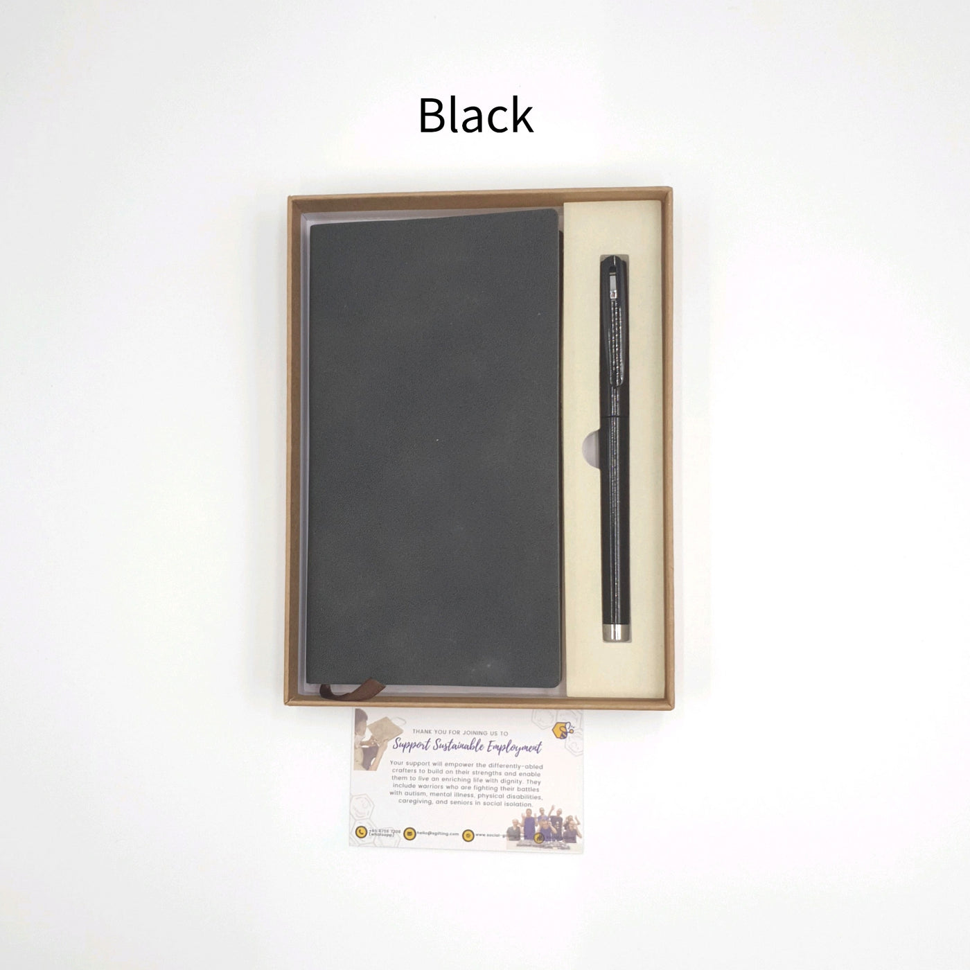 A6 PU Leather Notebook with Pen and Box