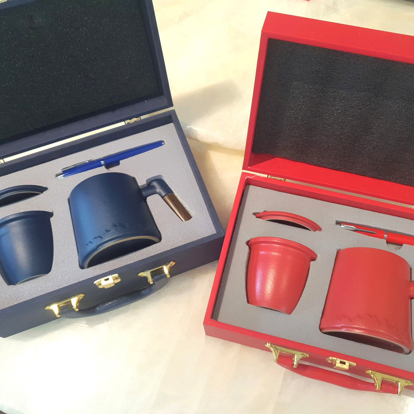 Gift Set - Tea Mug + Tea Strainer + Pen