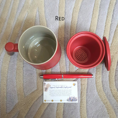 Gift Set - Tea Mug + Tea Strainer + Pen