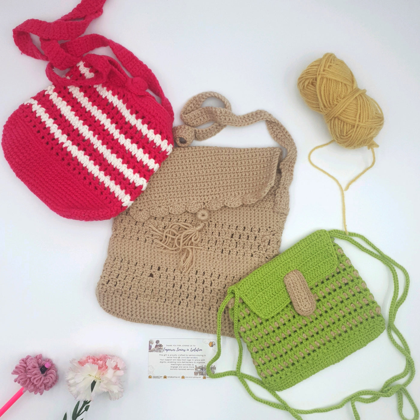 Hand Crocheted Bag with Sling