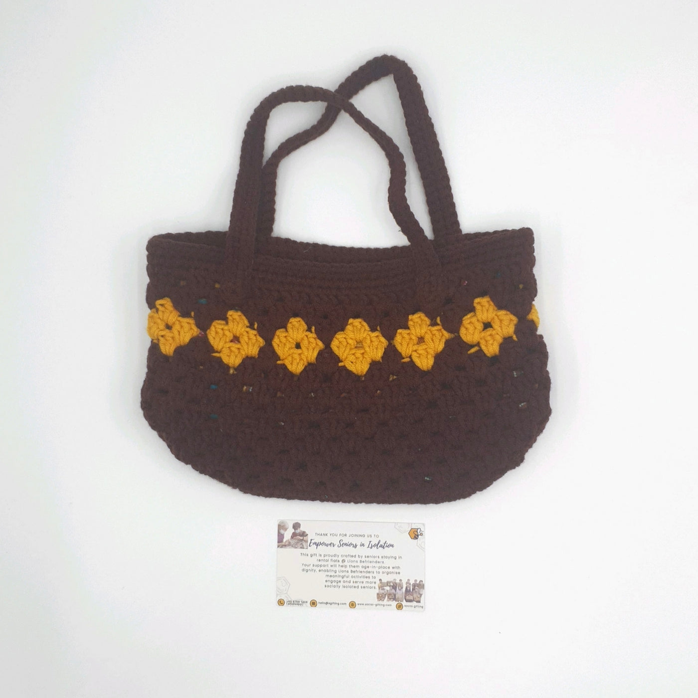 Hand Crocheted Handbag with Base