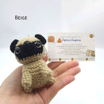 Hand Crocheted Dog Keyring (Duo-Tone)