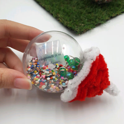 Transparent Christmas Bauble with Motivational Message