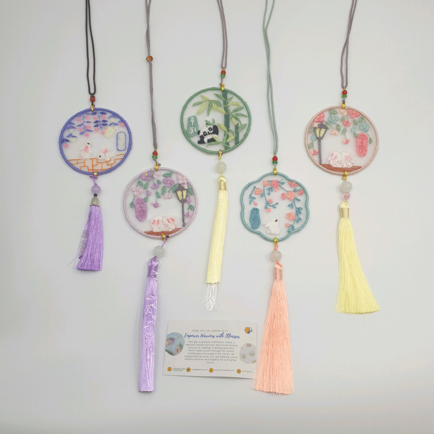 Dual Sides Embroidery Hanging Accessory (Large)