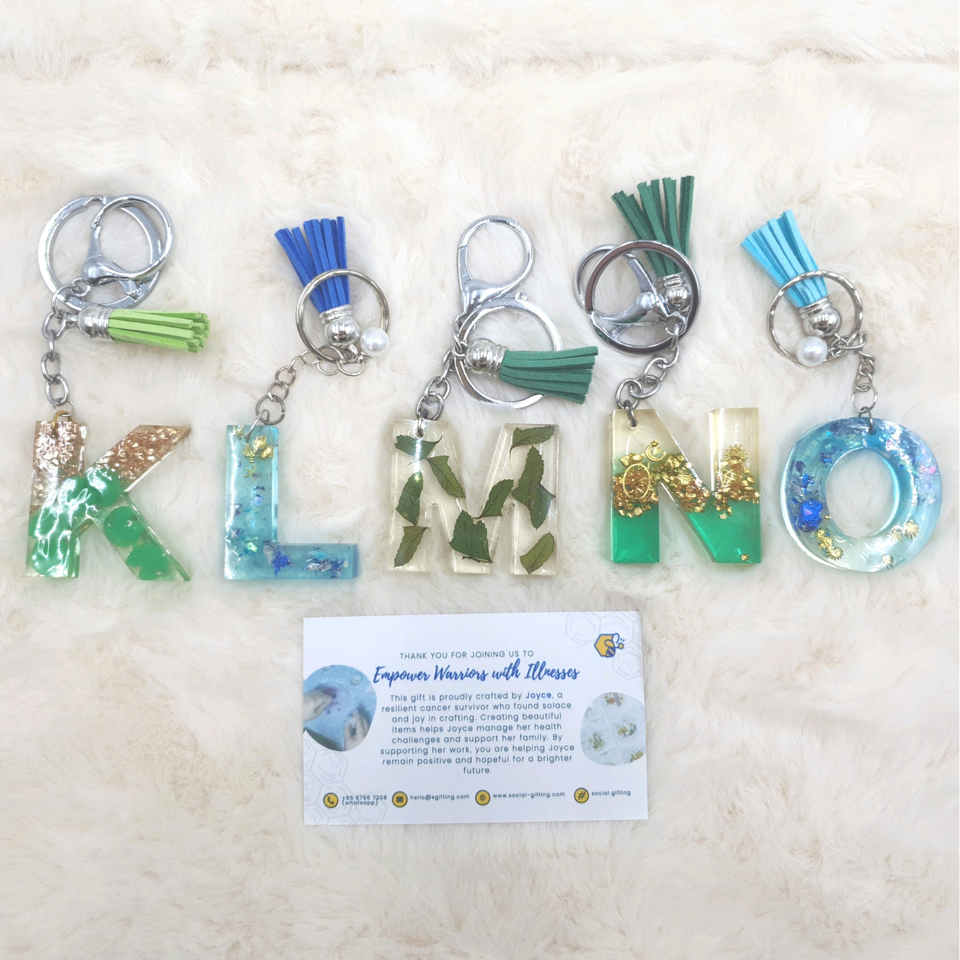 Resin Alphabet Key Chain