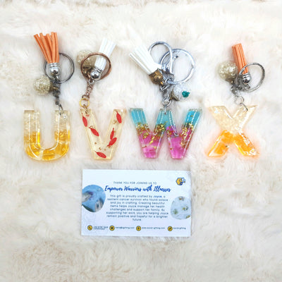 Resin Alphabet Key Chain