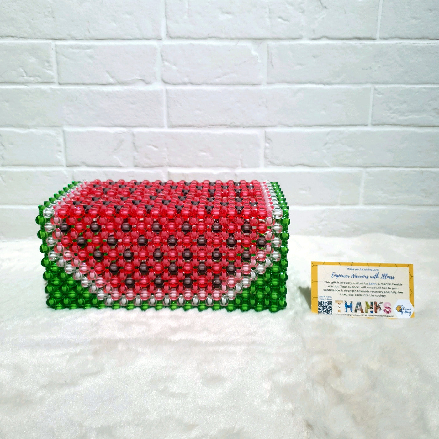 Handmade Beaded Tissue Box