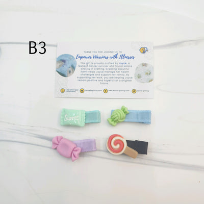 4 in 1 Ribbon Hairclips