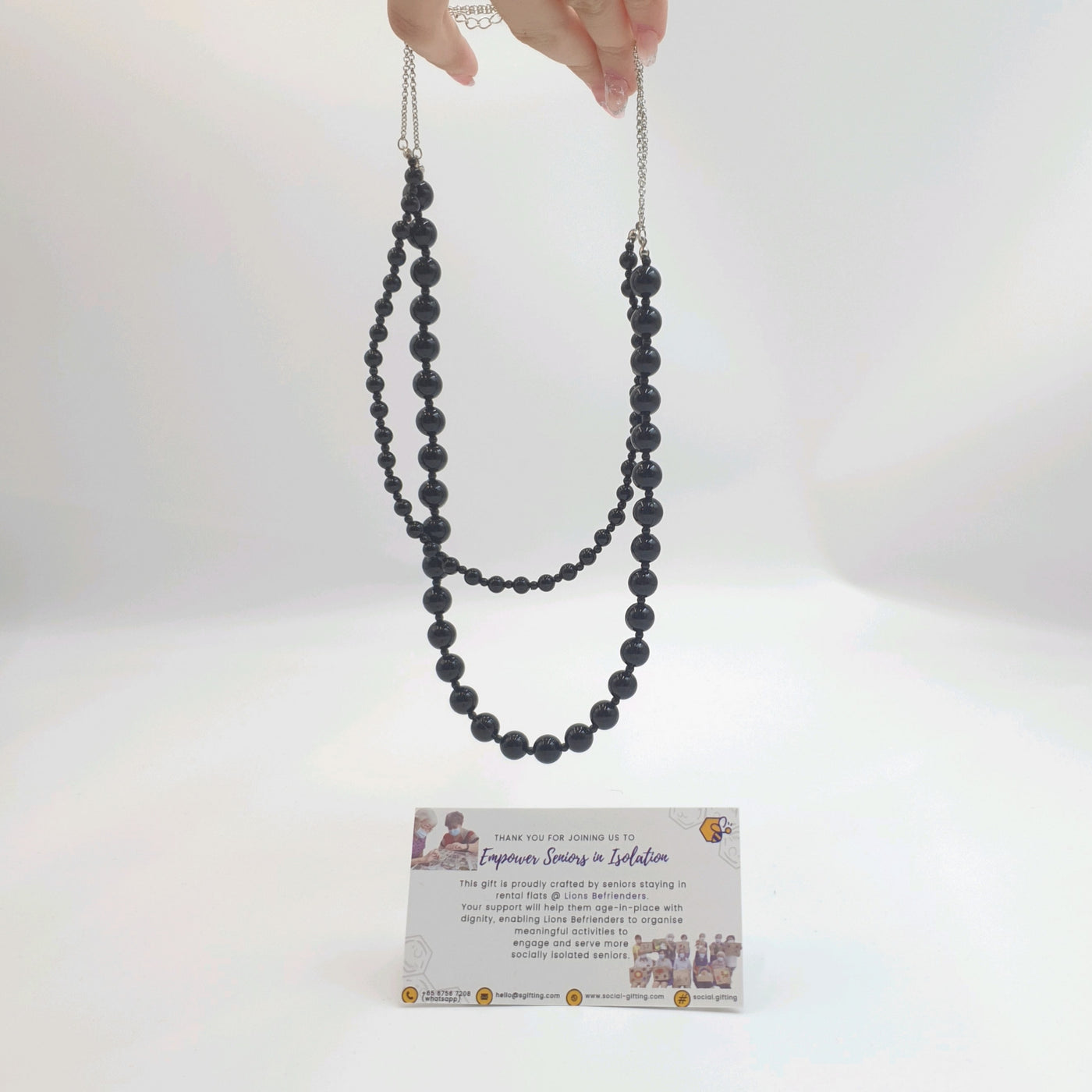 Double Chain Beaded Necklace