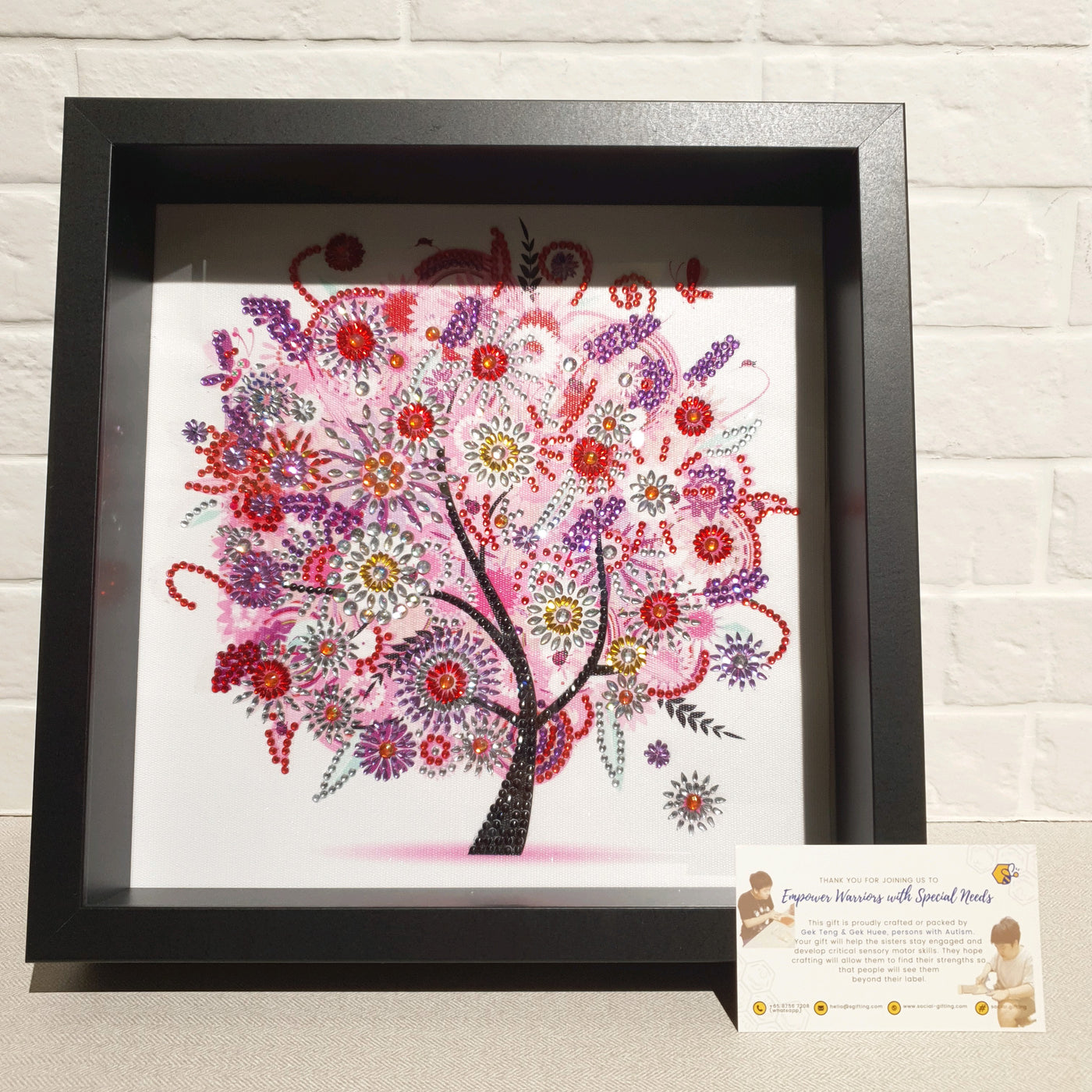 Trees in the Seasons Diamond Art with Wooden Frame