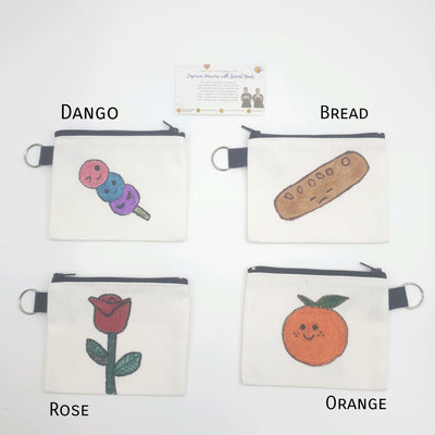 Hand-Drawn Canvas Pouch