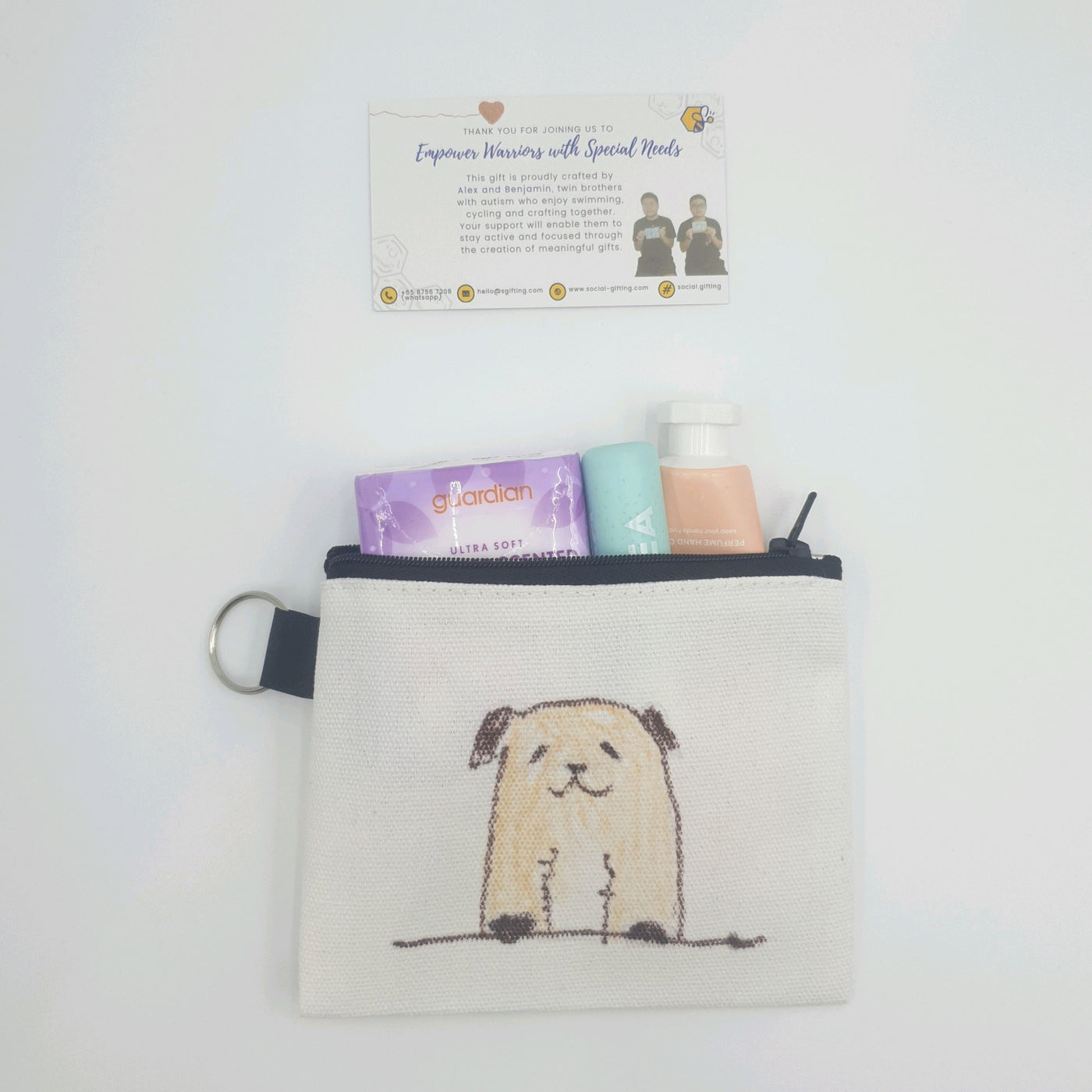 Hand-Drawn Canvas Pouch