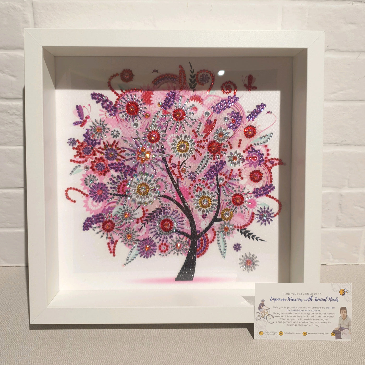 Trees in the Seasons Diamond Art with Wooden Frame