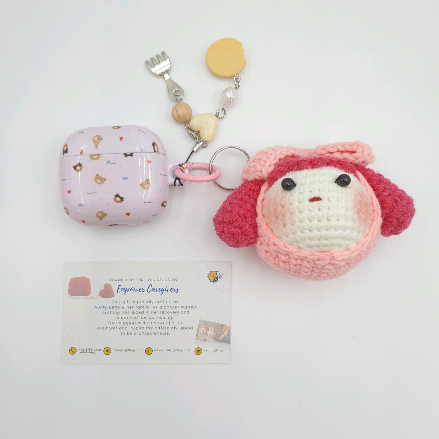 Hand Crocheted Doll Keyring