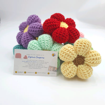 Crocheted Flower Bag Charm