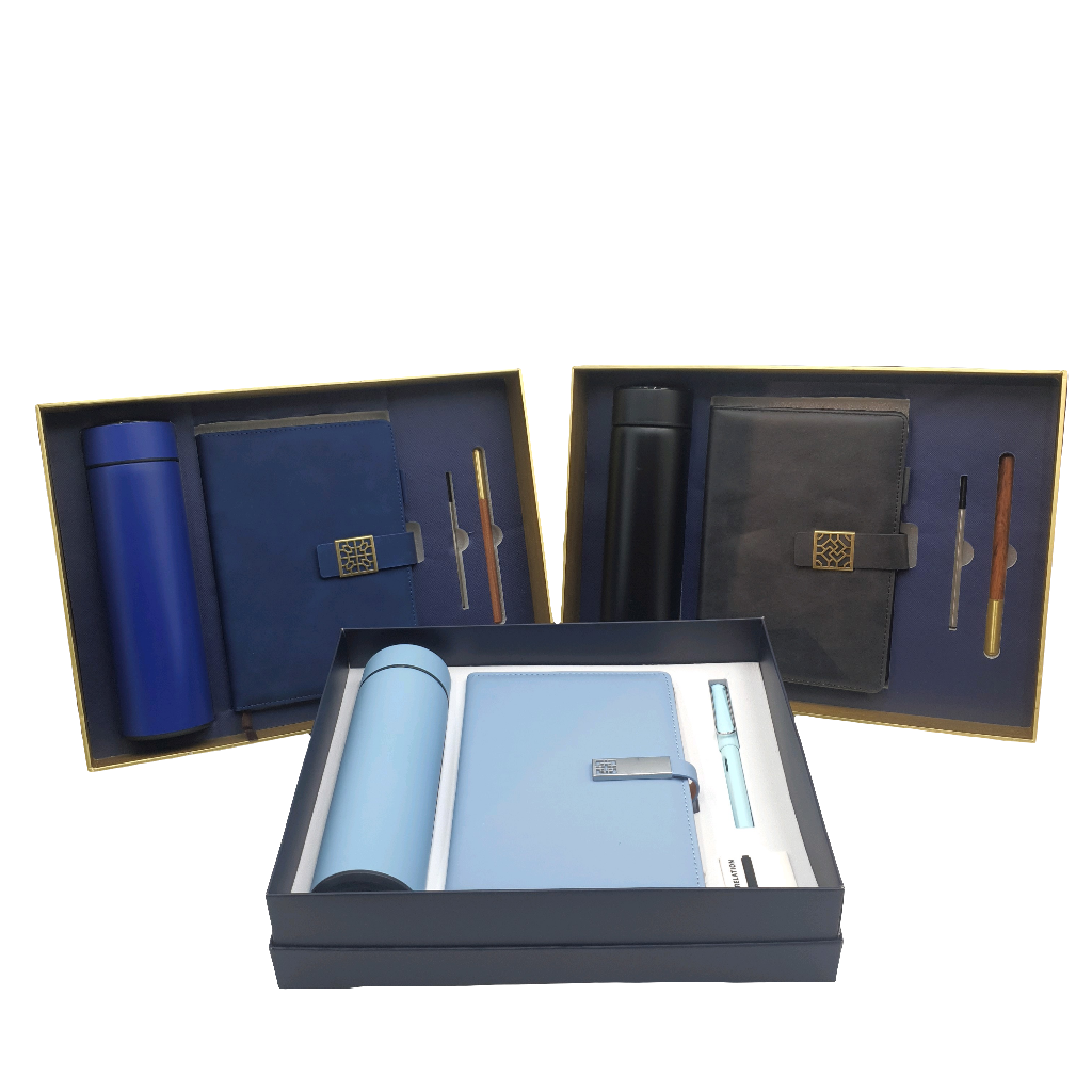 Gift Set - A5 Notebook + Thermal Flask + Pen + Pen Refill