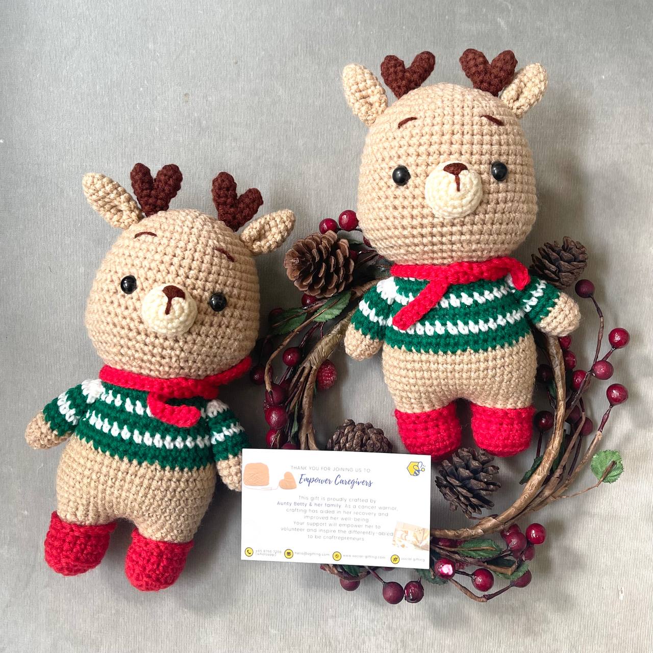 Hand Crocheted Christmas Reindeer