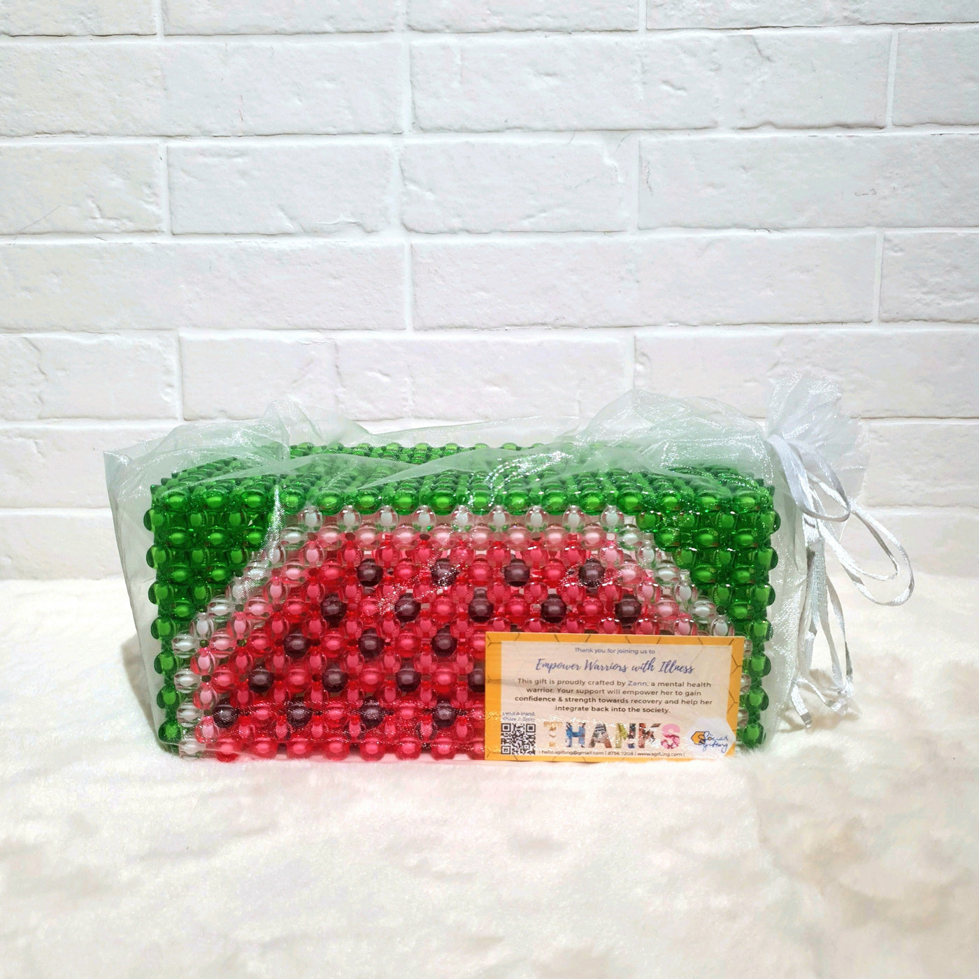 Handmade Beaded Tissue Box