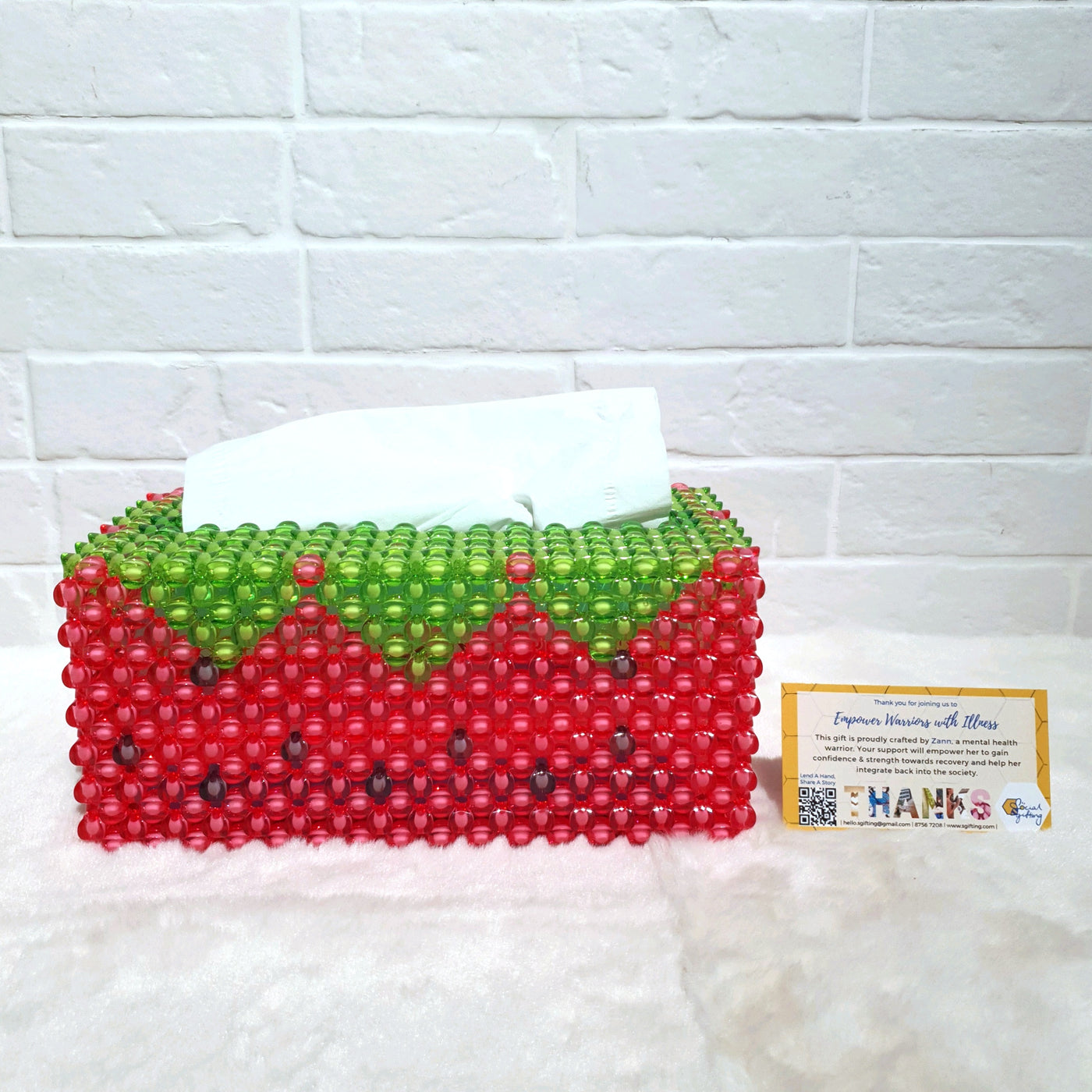 Handmade Beaded Tissue Box